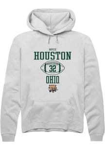 Bryce Houston  Rally Ohio Bobcats Mens White NIL Sport Icon Long Sleeve Hoodie