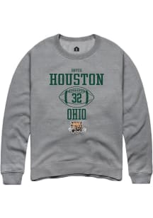 Bryce Houston  Rally Ohio Bobcats Mens Graphite NIL Sport Icon Long Sleeve Crew Sweatshirt