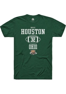 Bryce Houston  Ohio Bobcats Green Rally NIL Sport Icon Short Sleeve T Shirt