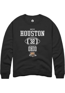 Bryce Houston  Rally Ohio Bobcats Mens Black NIL Sport Icon Long Sleeve Crew Sweatshirt