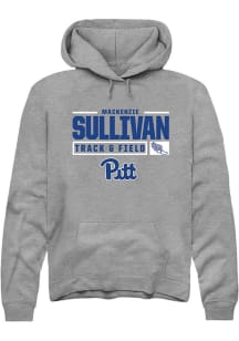 Mackenzie Sullivan Rally Mens Graphite Pitt Panthers NIL Stacked Box Hooded Sweatshirt