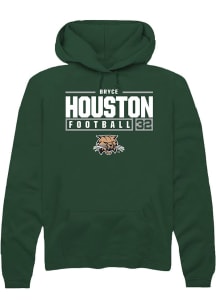 Bryce Houston  Rally Ohio Bobcats Mens Green NIL Stacked Box Long Sleeve Hoodie