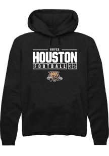 Bryce Houston  Rally Ohio Bobcats Mens Black NIL Stacked Box Long Sleeve Hoodie