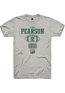 Byron Pearson  Ohio Bobcats Ash Rally NIL Sport Icon Short Sleeve T Shirt