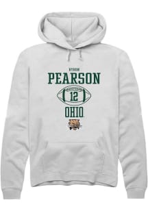 Byron Pearson  Rally Ohio Bobcats Mens White NIL Sport Icon Long Sleeve Hoodie