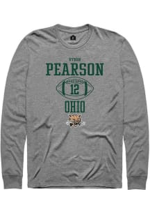 Byron Pearson  Ohio Bobcats Graphite Rally NIL Sport Icon Long Sleeve T Shirt