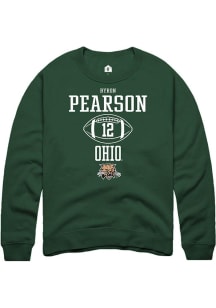 Byron Pearson  Rally Ohio Bobcats Mens Green NIL Sport Icon Long Sleeve Crew Sweatshirt