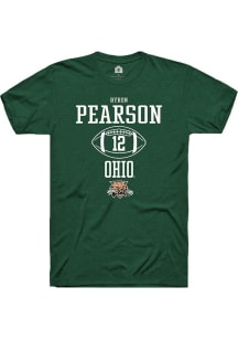 Byron Pearson  Ohio Bobcats Green Rally NIL Sport Icon Short Sleeve T Shirt