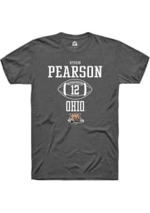 Byron Pearson  Ohio Bobcats Dark Grey Rally NIL Sport Icon Short Sleeve T Shirt