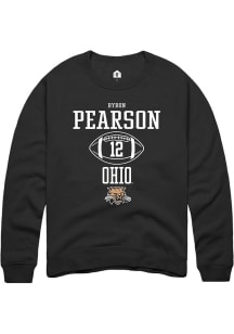 Byron Pearson  Rally Ohio Bobcats Mens Black NIL Sport Icon Long Sleeve Crew Sweatshirt