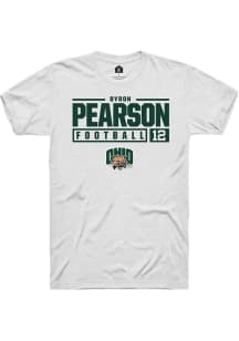 Byron Pearson  Ohio Bobcats White Rally NIL Stacked Box Short Sleeve T Shirt