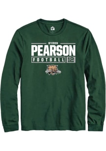 Byron Pearson  Ohio Bobcats Green Rally NIL Stacked Box Long Sleeve T Shirt