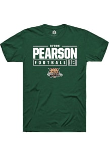 Byron Pearson  Ohio Bobcats Green Rally NIL Stacked Box Short Sleeve T Shirt