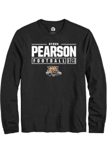 Byron Pearson  Ohio Bobcats Black Rally NIL Stacked Box Long Sleeve T Shirt