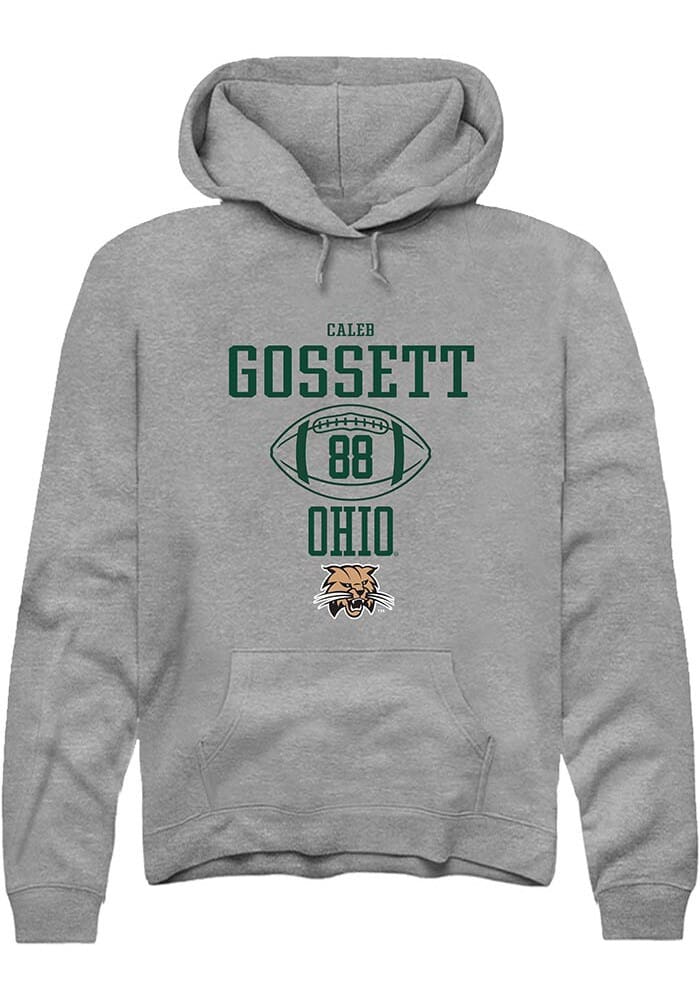 Caleb Gossett  Rally Ohio Bobcats Mens Graphite NIL Sport Icon Long Sleeve Hoodie