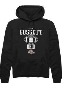 Caleb Gossett  Rally Ohio Bobcats Mens Black NIL Sport Icon Long Sleeve Hoodie