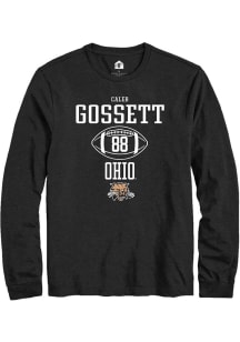 Caleb Gossett  Ohio Bobcats Black Rally NIL Sport Icon Long Sleeve T Shirt