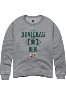 Danny Novickas  Rally Ohio Bobcats Mens Graphite NIL Sport Icon Long Sleeve Crew Sweatshirt