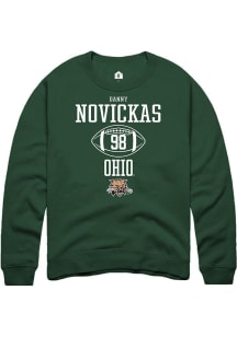 Danny Novickas  Rally Ohio Bobcats Mens Green NIL Sport Icon Long Sleeve Crew Sweatshirt