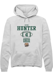 Devon Hunter  Rally Ohio Bobcats Mens White NIL Sport Icon Long Sleeve Hoodie