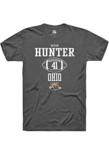 Devon Hunter  Ohio Bobcats Dark Grey Rally NIL Sport Icon Short Sleeve T Shirt