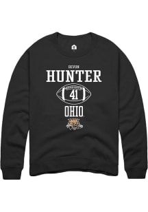 Devon Hunter  Rally Ohio Bobcats Mens Black NIL Sport Icon Long Sleeve Crew Sweatshirt