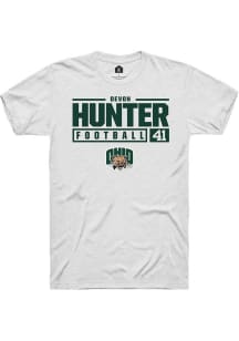 Devon Hunter  Ohio Bobcats White Rally NIL Stacked Box Short Sleeve T Shirt