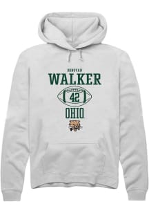 Donovan Walker  Rally Ohio Bobcats Mens White NIL Sport Icon Long Sleeve Hoodie