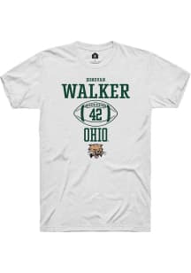 Donovan Walker  Ohio Bobcats White Rally NIL Sport Icon Short Sleeve T Shirt