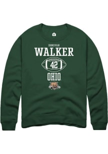 Donovan Walker  Rally Ohio Bobcats Mens Green NIL Sport Icon Long Sleeve Crew Sweatshirt