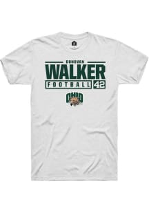 Donovan Walker  Ohio Bobcats White Rally NIL Stacked Box Short Sleeve T Shirt