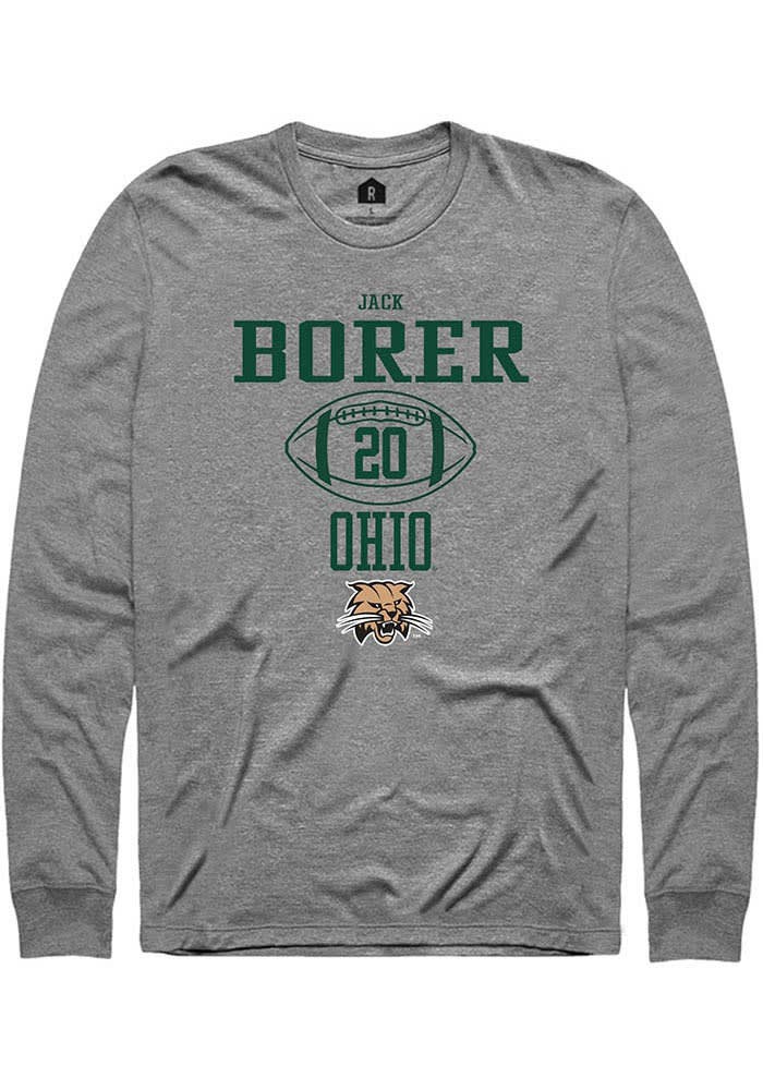 Jack Borer  Ohio Bobcats Graphite Rally NIL Sport Icon Long Sleeve T Shirt