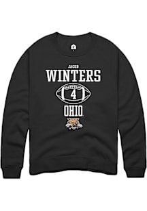 Jacob Winters  Rally Ohio Bobcats Mens Black NIL Sport Icon Long Sleeve Crew Sweatshirt
