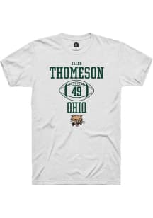 Jalen Thomeson  Ohio Bobcats White Rally NIL Sport Icon Short Sleeve T Shirt