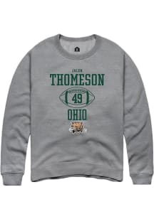 Jalen Thomeson  Rally Ohio Bobcats Mens Graphite NIL Sport Icon Long Sleeve Crew Sweatshirt