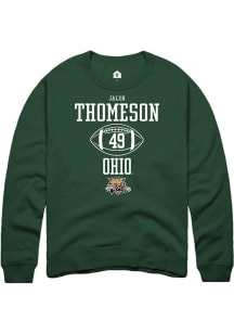 Jalen Thomeson  Rally Ohio Bobcats Mens Green NIL Sport Icon Long Sleeve Crew Sweatshirt