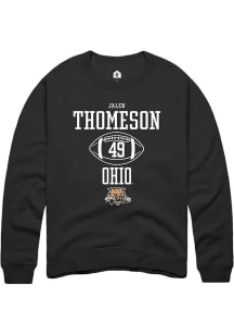 Jalen Thomeson  Rally Ohio Bobcats Mens Black NIL Sport Icon Long Sleeve Crew Sweatshirt