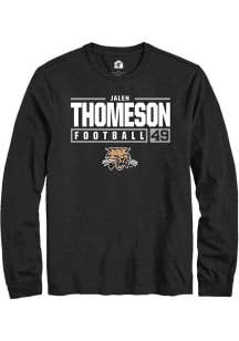 Jalen Thomeson  Ohio Bobcats Black Rally NIL Stacked Box Long Sleeve T Shirt