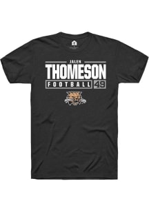 Jalen Thomeson  Ohio Bobcats Black Rally NIL Stacked Box Short Sleeve T Shirt