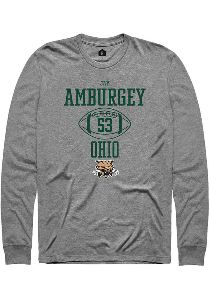 Jay Amburgey  Ohio Bobcats Graphite Rally NIL Sport Icon Long Sleeve T Shirt