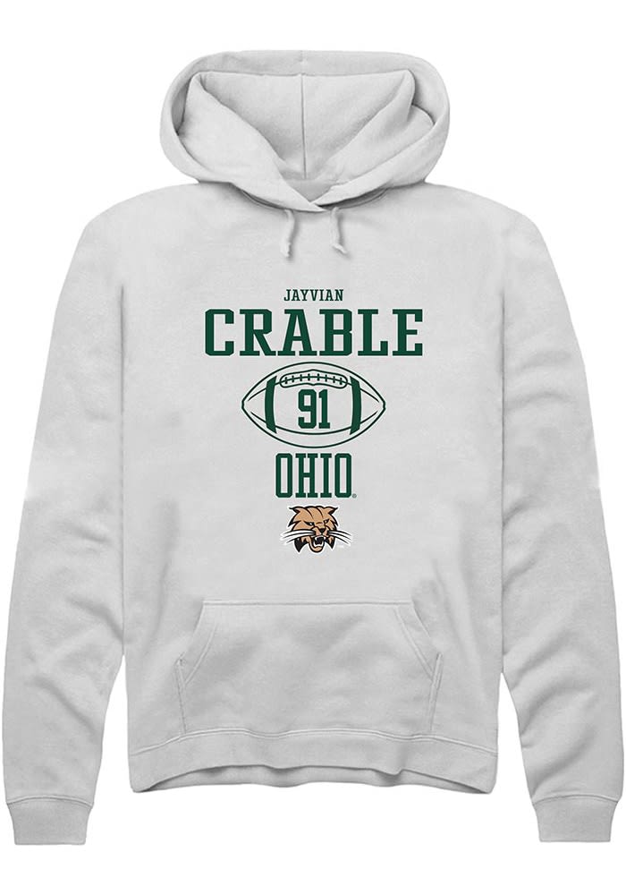 Jayvian Crable Rally Ohio Bobcats Mens NIL Sport Icon Long Sleeve Hoodie