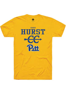 Sarah Hurst Gold Pitt Panthers NIL Sport Icon Design Short Sleeve T Shirt