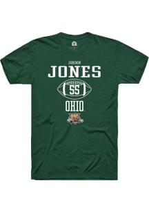 Jordon Jones  Ohio Bobcats Green Rally NIL Sport Icon Short Sleeve T Shirt