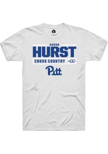 Sarah Hurst White Pitt Panthers NIL Stacked Box Short Sleeve T Shirt