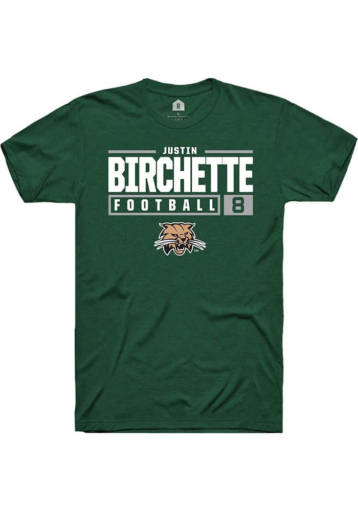 Justin Birchette Ohio Bobcats Rally NIL Stacked Box Short Sleeve T Shirt