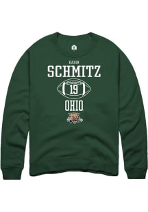 Kadin Schmitz  Rally Ohio Bobcats Mens Green NIL Sport Icon Long Sleeve Crew Sweatshirt