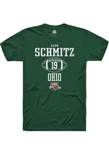 Kadin Schmitz  Ohio Bobcats Green Rally NIL Sport Icon Short Sleeve T Shirt