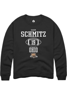 Kadin Schmitz  Rally Ohio Bobcats Mens Black NIL Sport Icon Long Sleeve Crew Sweatshirt