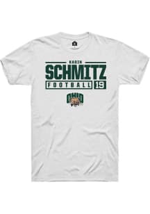 Kadin Schmitz  Ohio Bobcats White Rally NIL Stacked Box Short Sleeve T Shirt