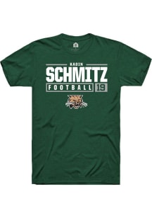 Kadin Schmitz  Ohio Bobcats Green Rally NIL Stacked Box Short Sleeve T Shirt